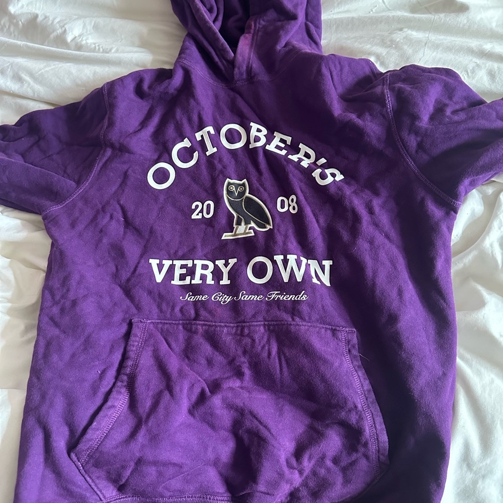 OVO Purple Hoodie with Gold Logo